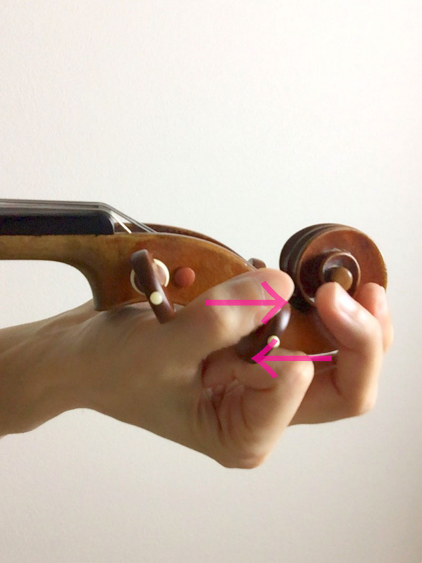 ペグで調弦する方法4 東京･中野･練馬･江古田ヴァイオリン･ヴィオラ・音楽教室